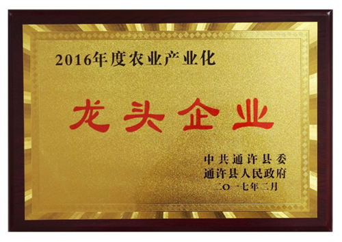 2016年度農業(yè)產(chǎn)業(yè)化龍頭企業(yè)